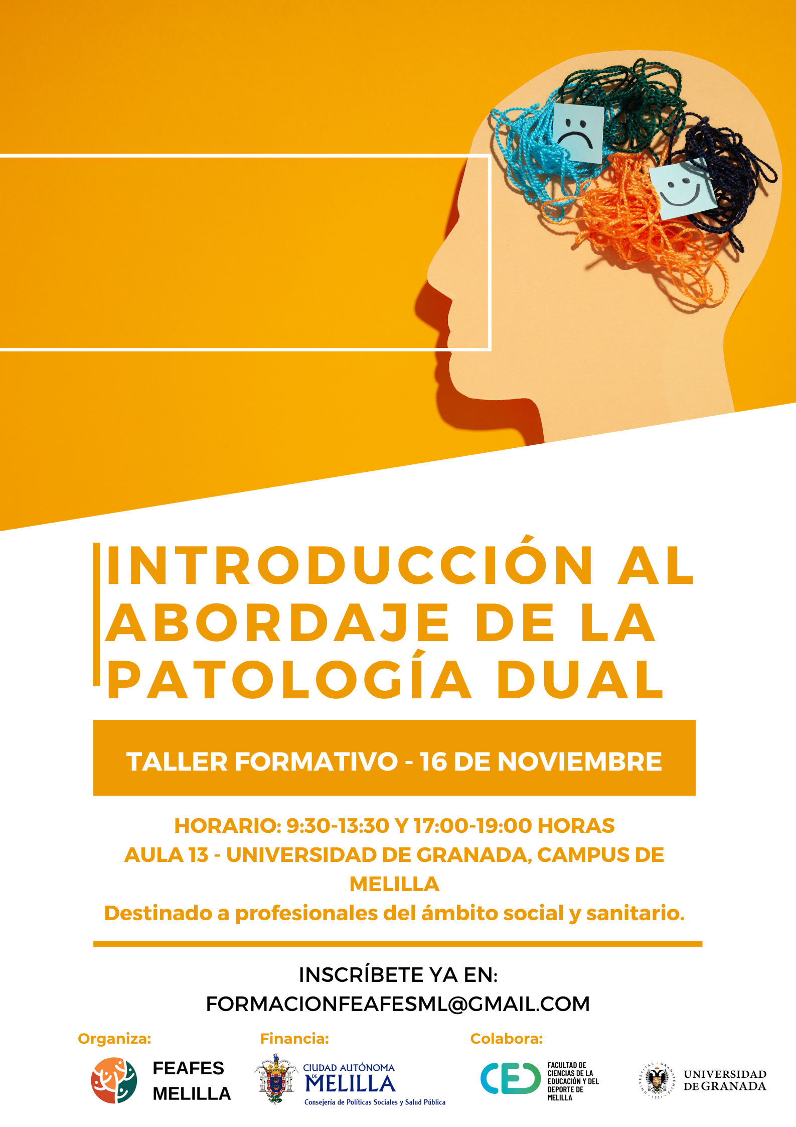 Abierta la inscripción al taller formativo de Introducción al Abordaje de la Patología Dual
