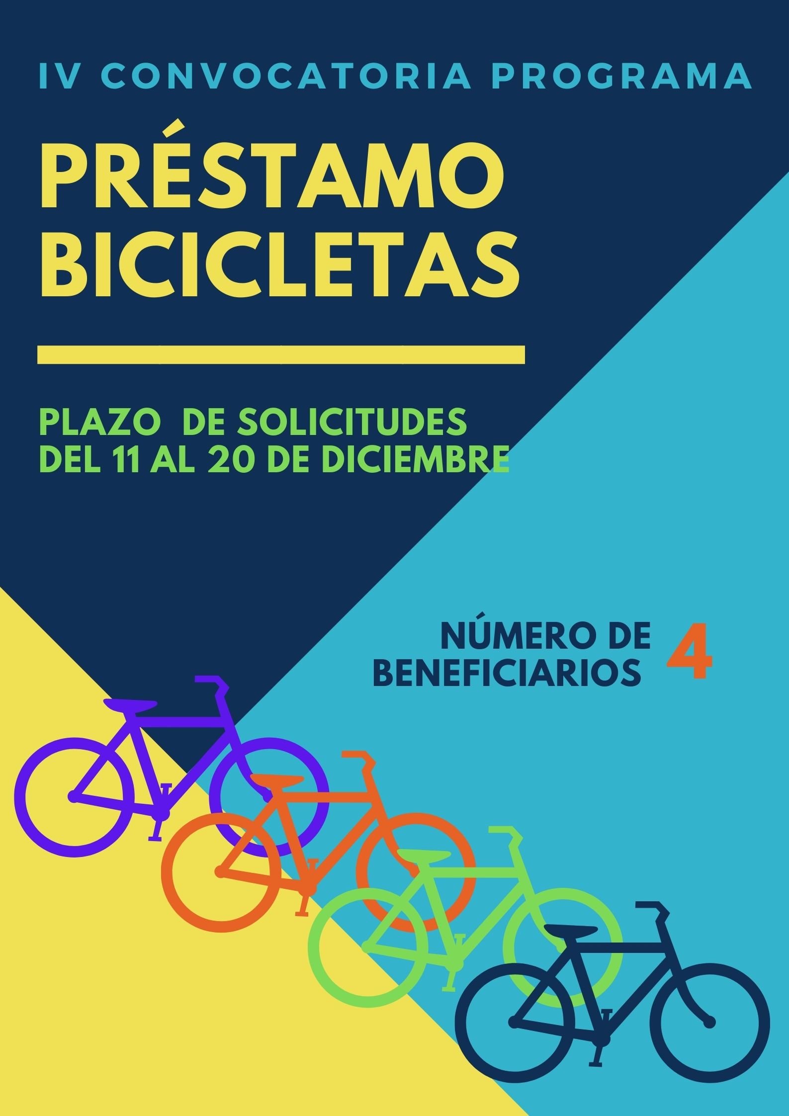 IV Convocatoria del Programa de Préstamo de Bicicletas para la comunidad universitaria