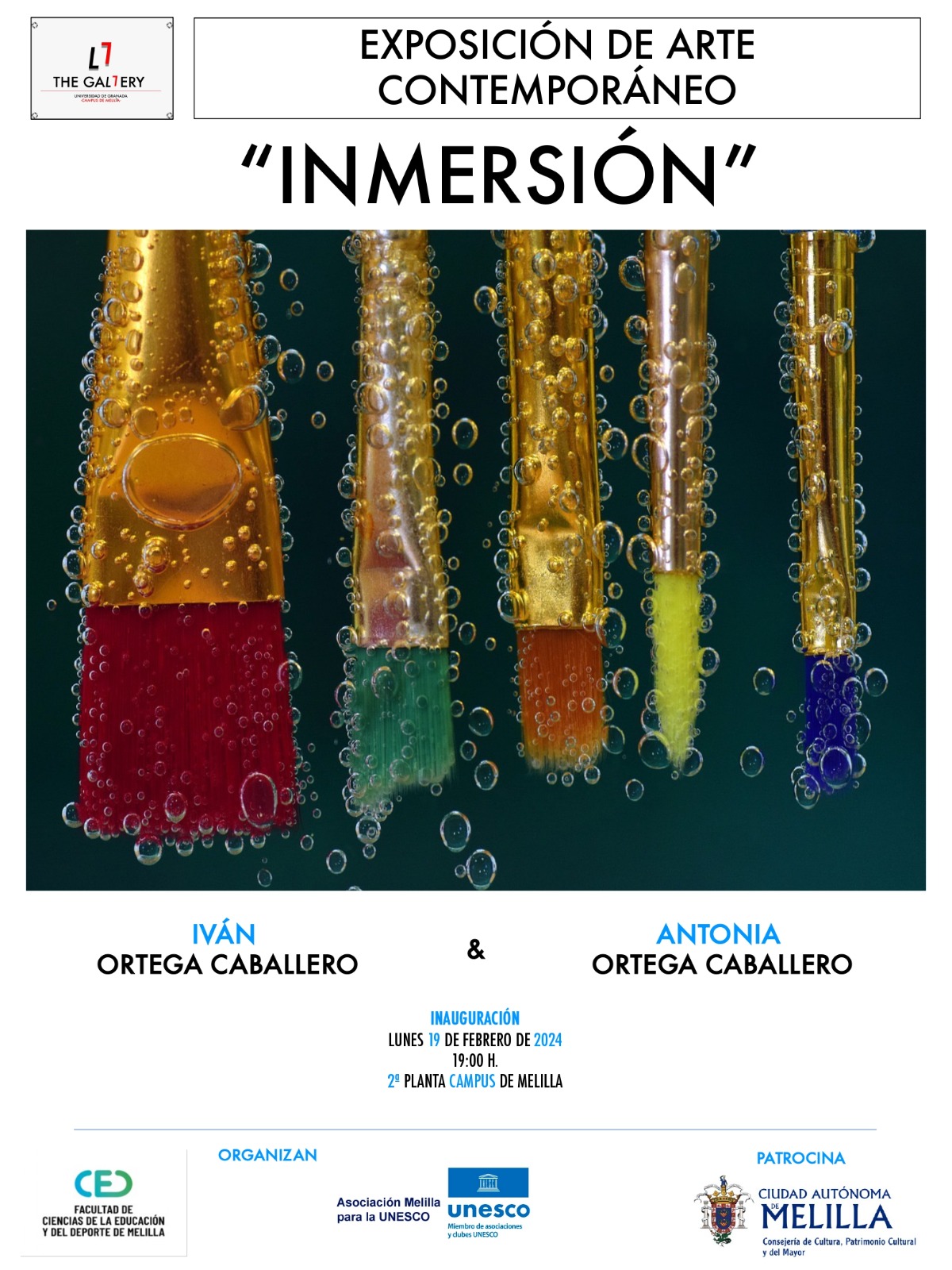 Inauguración de la exposición de arte contemporáneo 'Inmersión' en el Campus de Melilla