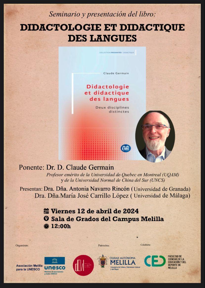 Seminario y presentación del libro 'Didactologie et didactique des langues', de Claude Germain