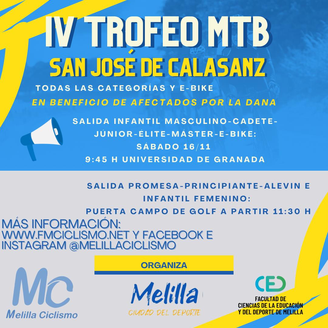 IV Trofeo MTB San José de Calasanz en beneficio de los afectados por la DANA