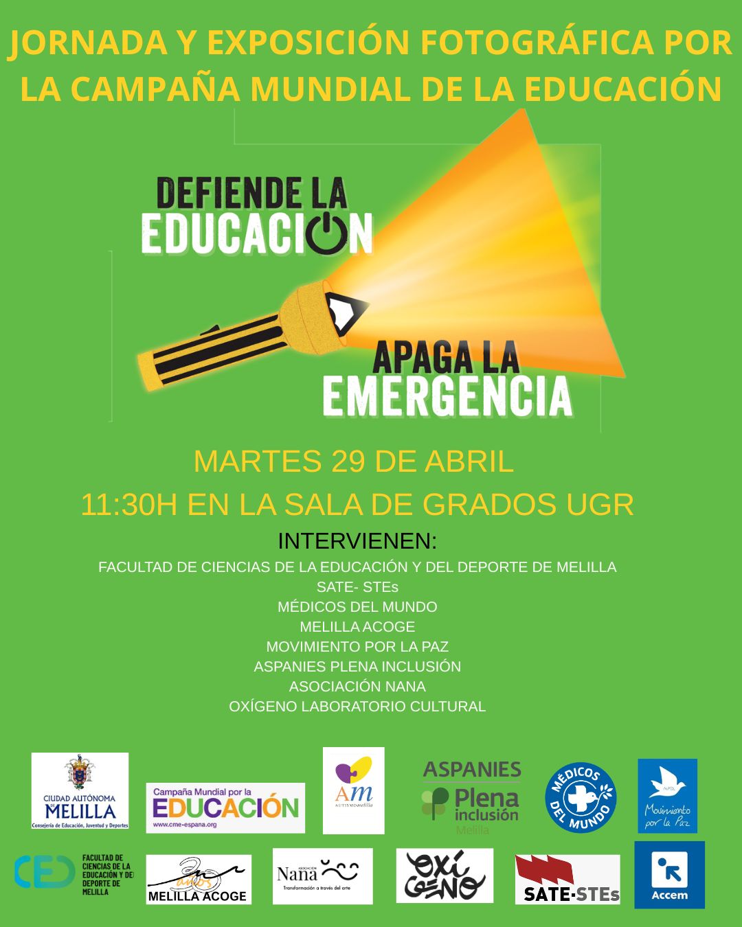 Jornada y exposición fotográfica por la Campaña Mundial de la Educación Jornada y exposición fotográfica por la Campaña Mundial de la Educación