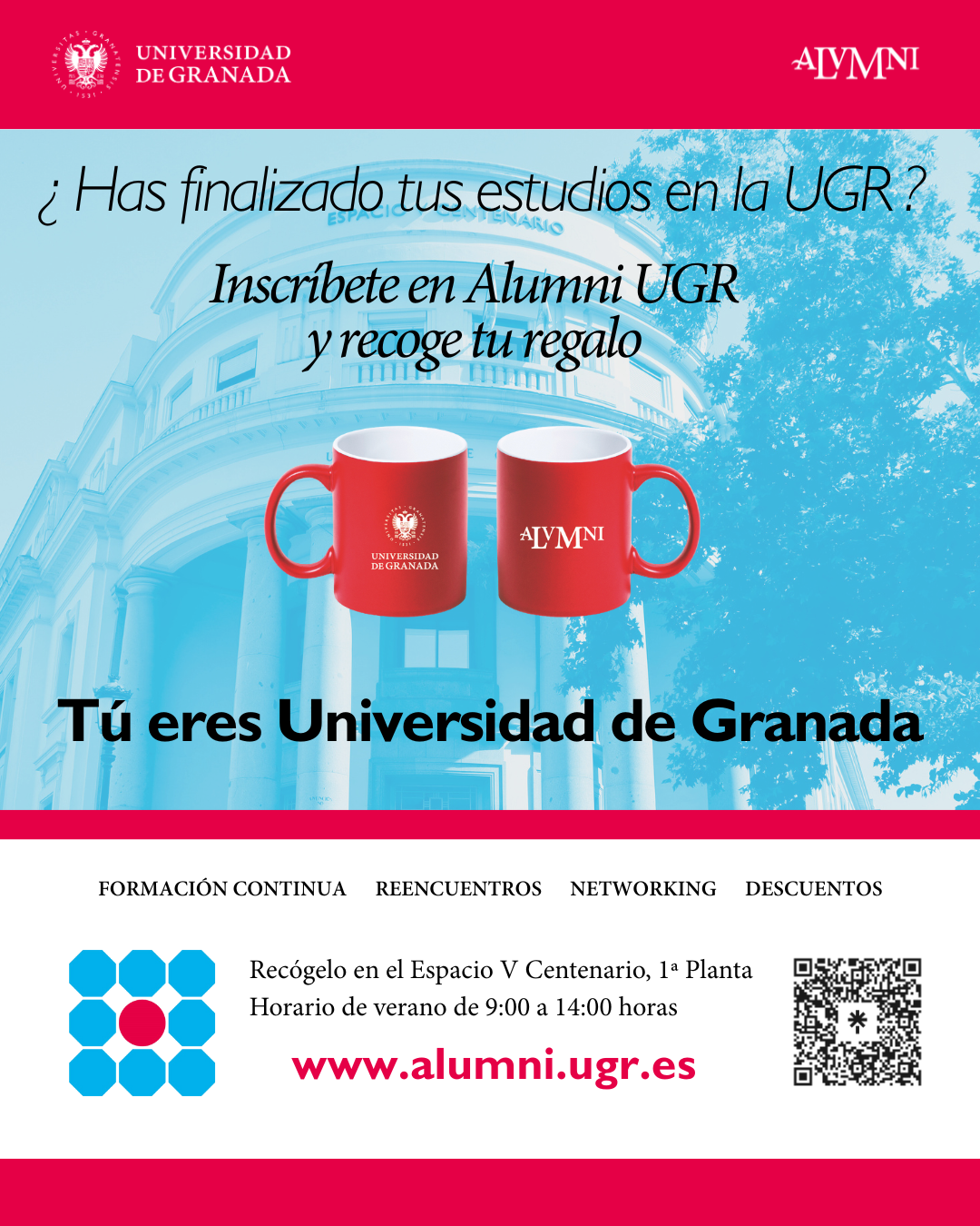 ¿Has acabado tus estudios en la UGR? ¡Hazte Alumni y disfruta de todas sus ventajas!