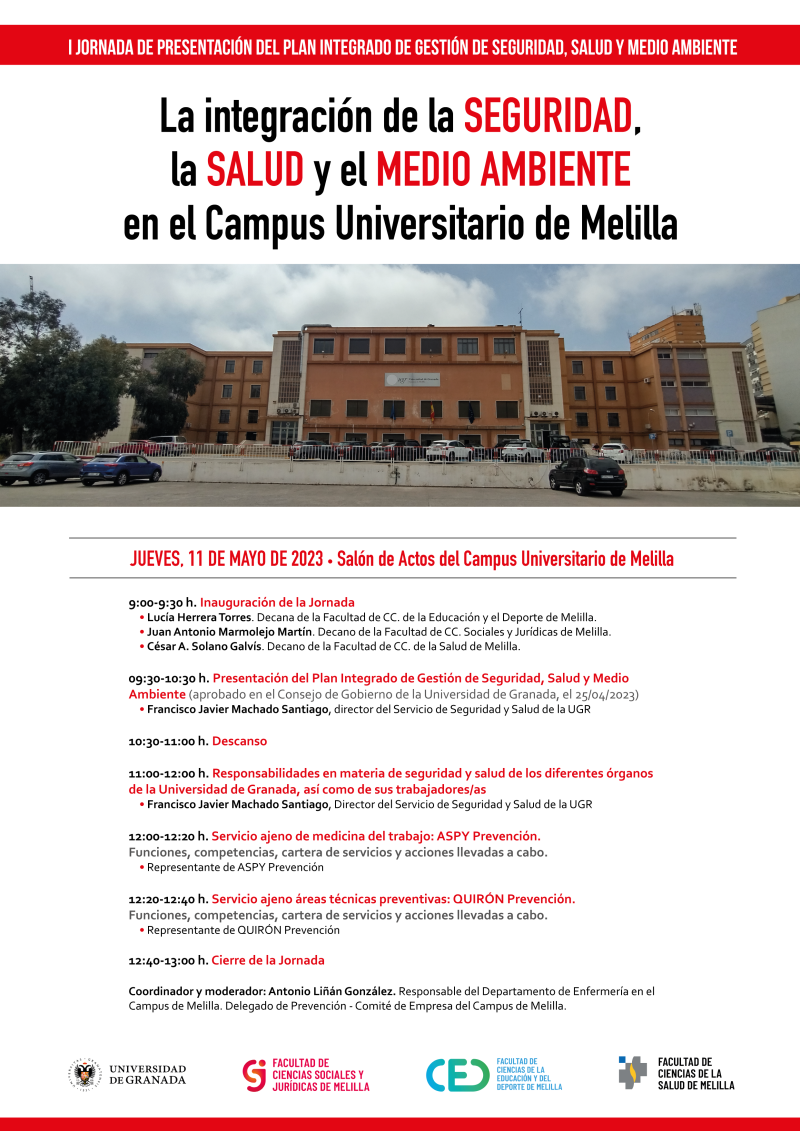 I Jornada de Presentación del Plan Integrado de Gestión de Seguridad, Salud y Medio Ambiente I Jornada de Presentación del Plan Integrado de Gestión de Seguridad, Salud y Medio Ambiente