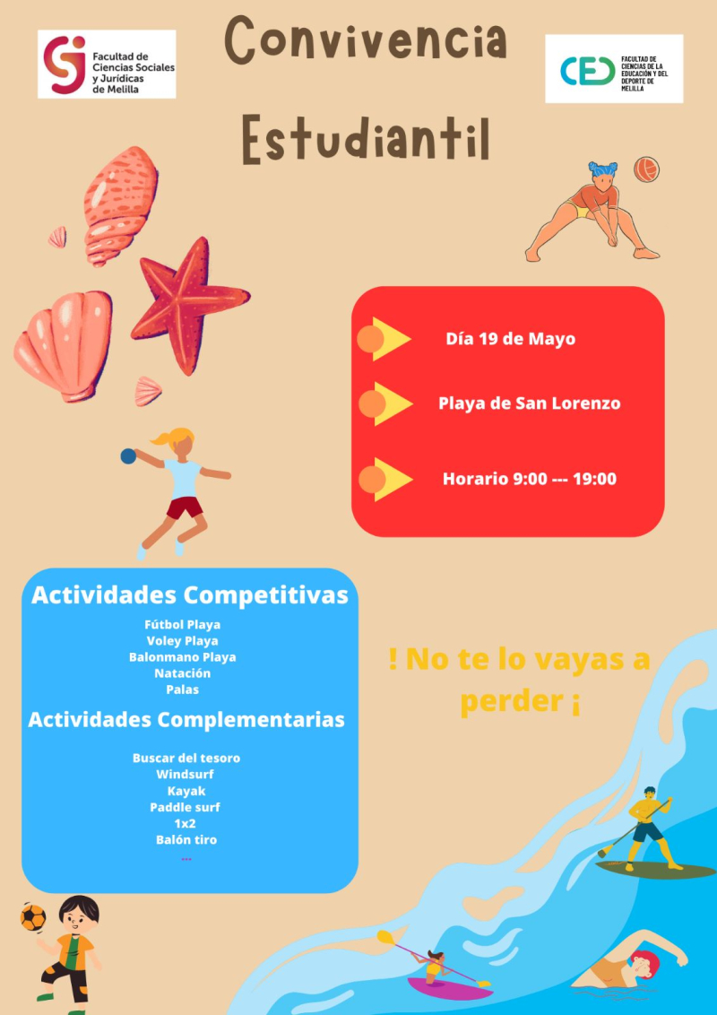 Jornada de Convivencia Estudiantil con actividades competitivas en la playa