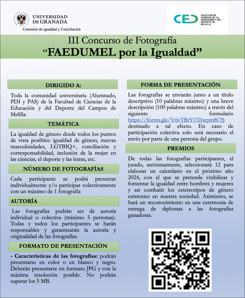 Entrega de premios del III Concurso de Fotografía 'Faedumel por la Igualdad' Entrega de premios del III Concurso de Fotografía 'Faedumel por la Igualdad'