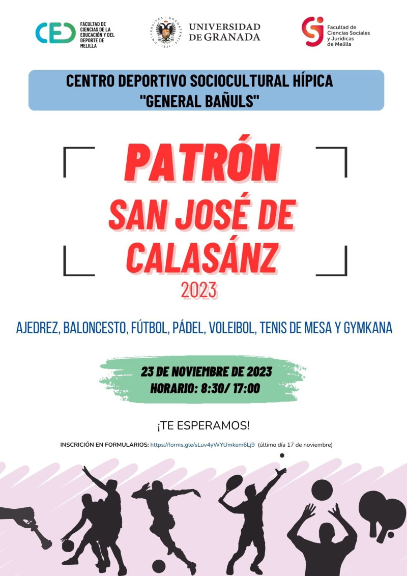Apúntate a las actividades para celebrar el patrón de la Facultad, San José de Calasanz