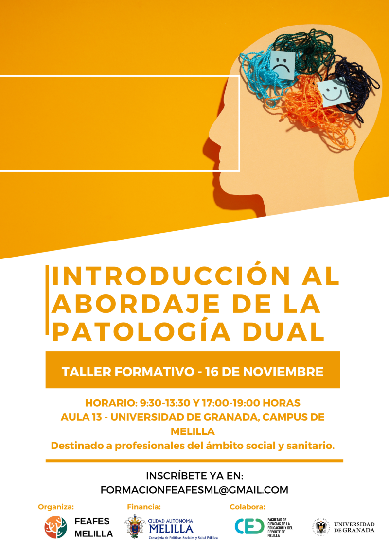 Abierta la inscripción al taller formativo de Introducción al Abordaje de la Patología Dual Abierta la inscripción al taller formativo de Introducción al Abordaje de la Patología Dual