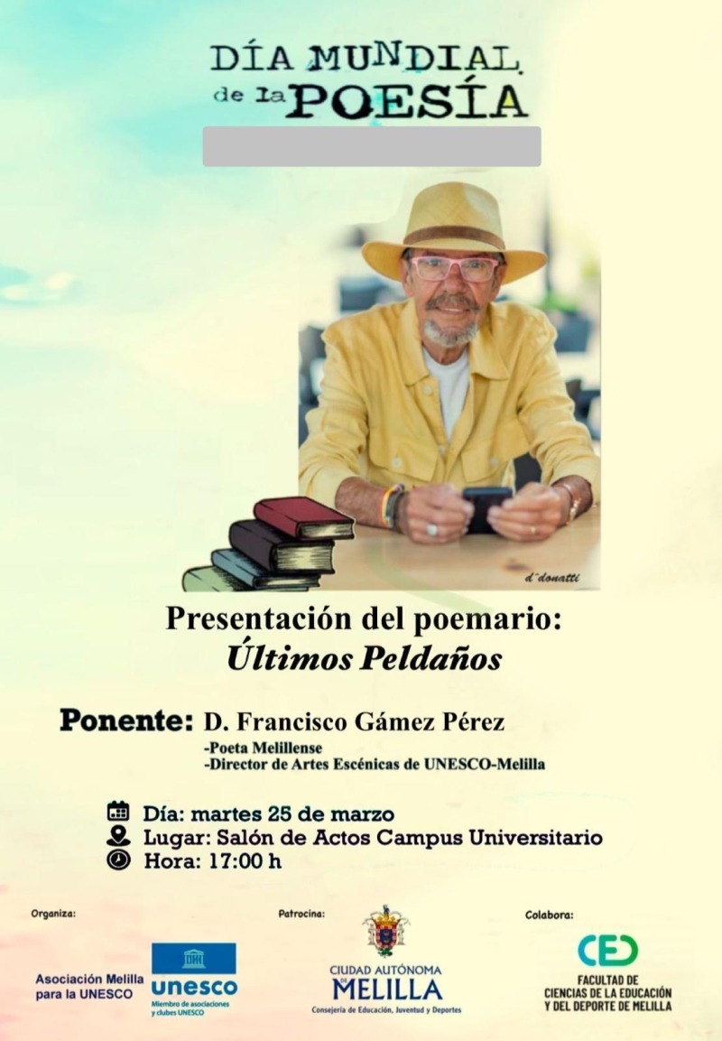 Presentación del poemario 'Últimos Peldaños' con su autor, Francisco Gámez Pérez Presentación del poemario 'Últimos Peldaños' con su autor, Francisco Gámez Pérez