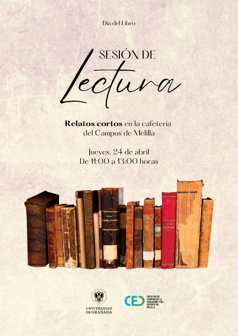 Lectura de relatos cortos en la cafetería del Campus por el Día del Libro