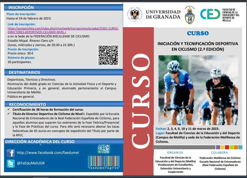 Curso Iniciación y Tecnificación Deportiva en Ciclismo