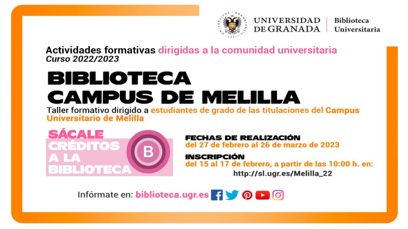 Taller formativo 'Sácale créditos a la biblioteca del Campus de Melilla'