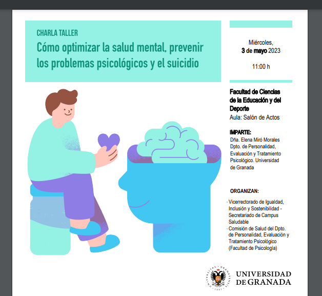 Charla-Taller 'Cómo optimizar la salud mental, prevenir los problemas psicológicos y el suicidio'