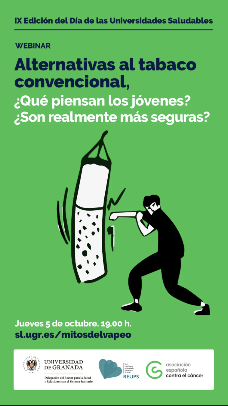 Webinar "Alternativas al tabaco convencional, ¿Qué piensan los jóvenes? ¿Son realmente más seguras?”