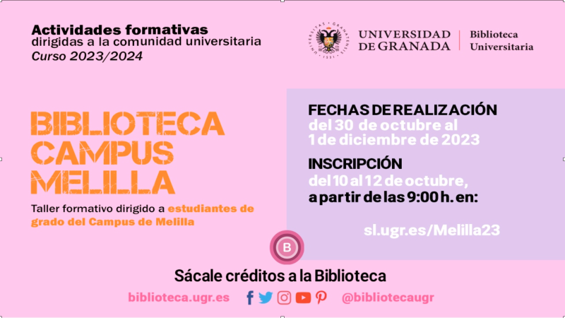 Taller formativos sobre recursos de información en la Biblioteca del Campus de Melilla