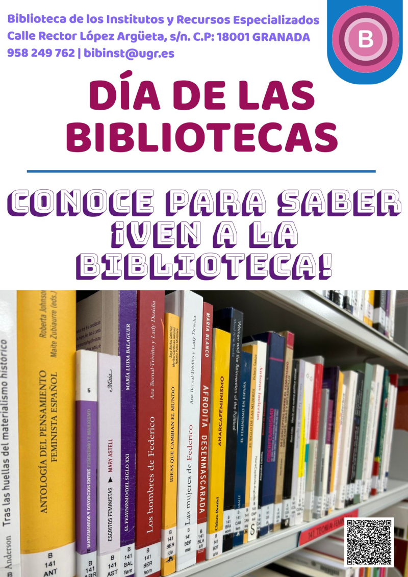 Día de las Bibliotecas: Conoce para saber. ¡Ven a la biblioteca!