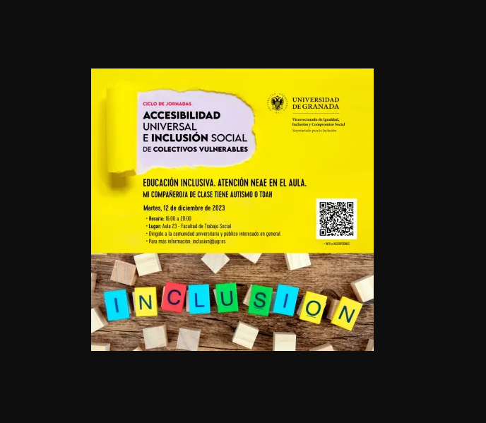 Jornada Educación Inclusiva. Atención NEAE en el aula. Mi compañero/a de clase tiene autismo o TDAH Jornada Educación Inclusiva. Atención NEAE en el aula. Mi compañero/a de clase tiene autismo o TDAH