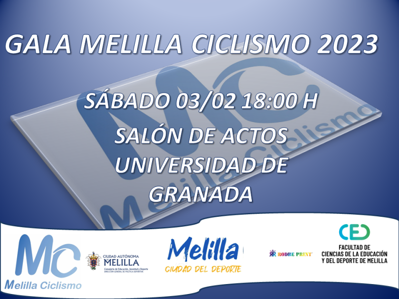 La Facultad acogerá el próximo sábado la gala de Melilla Ciclismo 2023 La Facultad acogerá el próximo sábado la gala de Melilla Ciclismo 2023