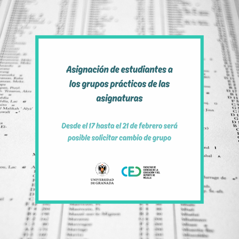 Asignación de estudiantes a los grupos prácticos de las asignaturas Asignación de estudiantes a los grupos prácticos de las asignaturas