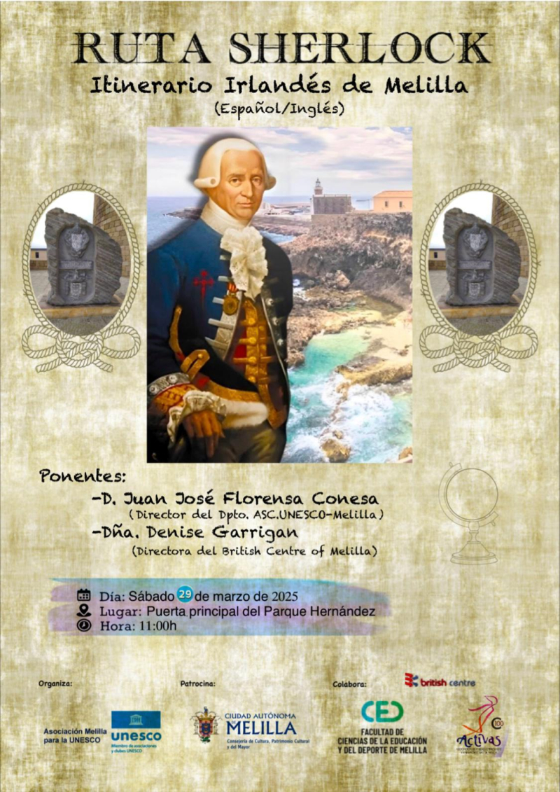 Ruta Sherlock: itinerario irlandés de Melilla en español e inglés Ruta Sherlock: itinerario irlandés de Melilla en español e inglés