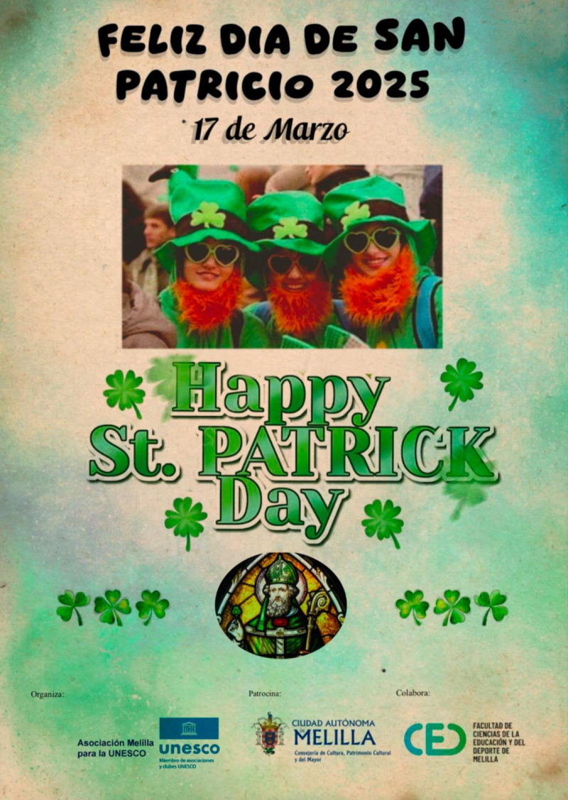 Asociación Melilla para la UNESCO felicita el Día de San Patricio Asociación Melilla para la UNESCO felicita el Día de San Patricio