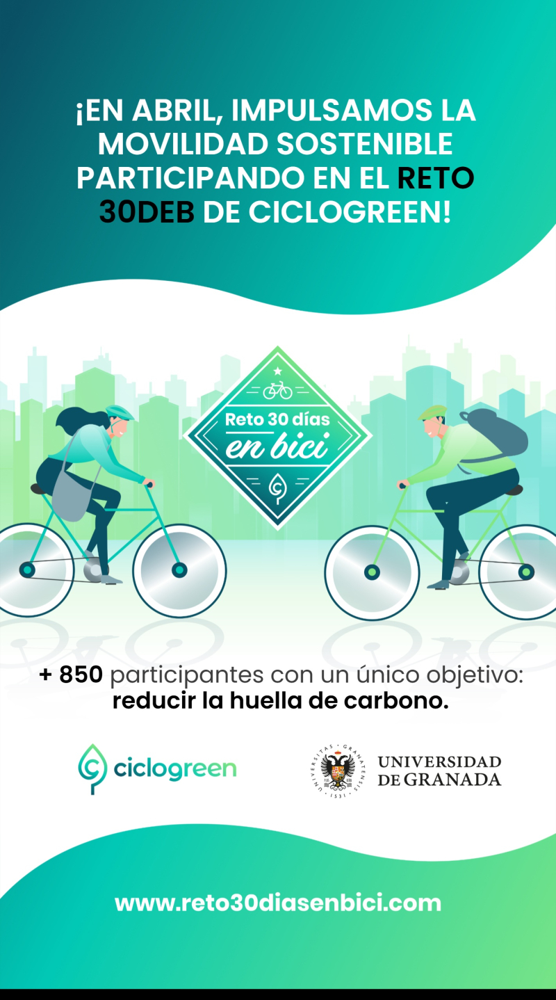 Participa en el reto "30 días en bici" por una movilidad sostenible