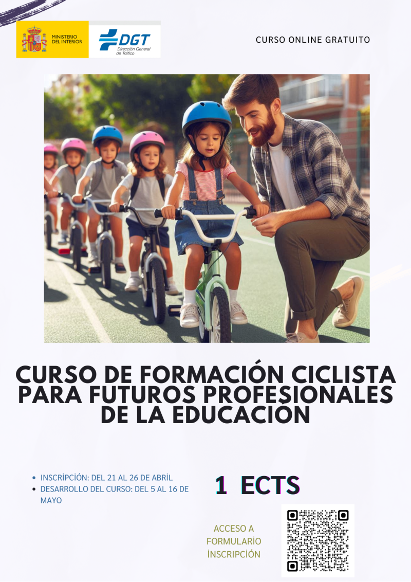 Curso de formación ciclista para futuros profesionales de la Educación